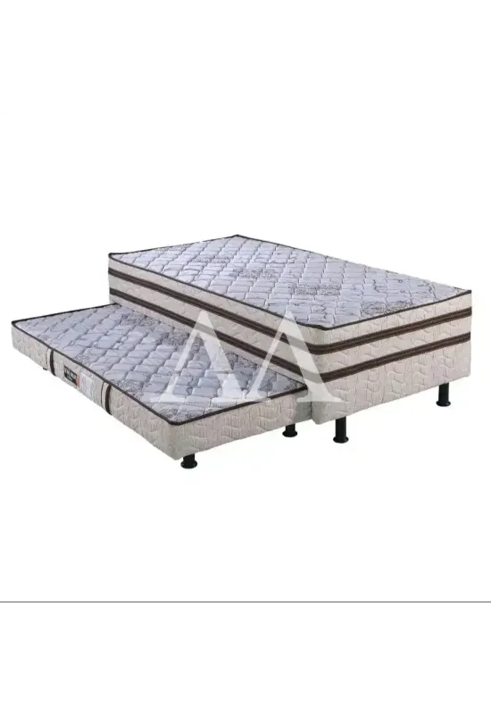 CAMA BOX D28 88X188X54 DESIGN REAL C/AUXILIAR