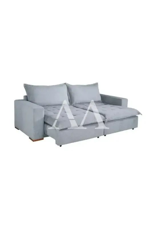 ESTOFADO DESIGN MILANO RETRATIL CAMA MARTE CINZA