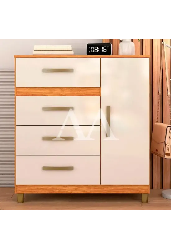 COMODA 4G 1P. ABRIR FELLICCI LEME CINAMOMO/OFF WHITE