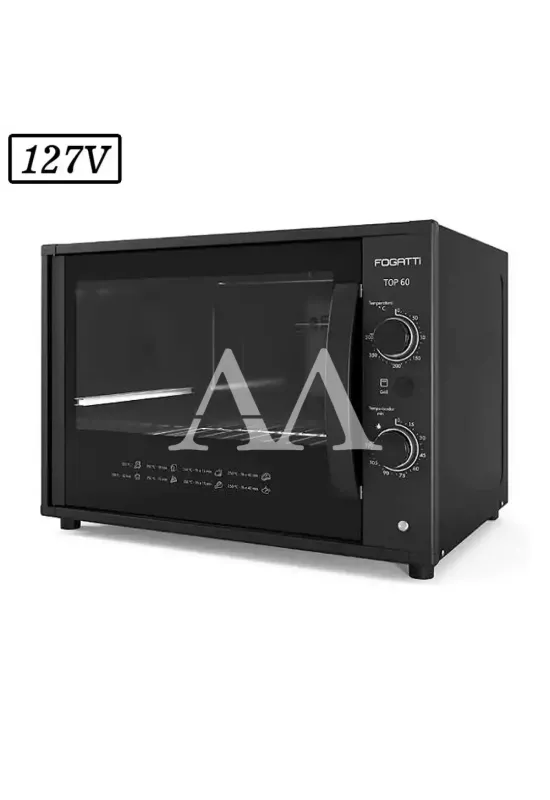FORNO ELETRICO FOGATTI TOP 60 60L 127V PRETO