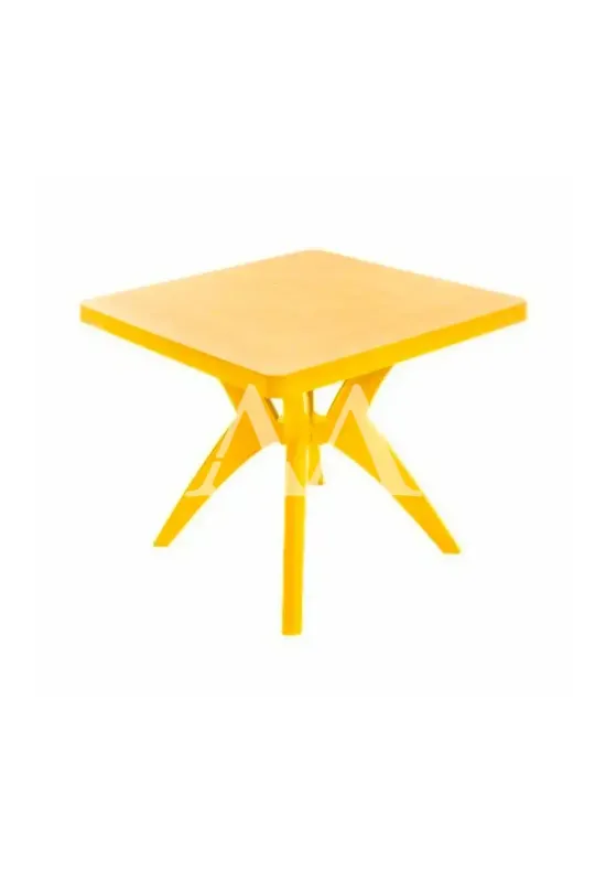 MESA FORTE PLASTICO NATURE QUADRADA AMARELA