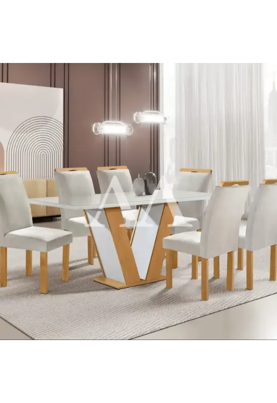 CJ MESA 6C CEL MOVEIS QATAR RETANGULAR 160X80 TAMPO LONDRES PLUS C/VID