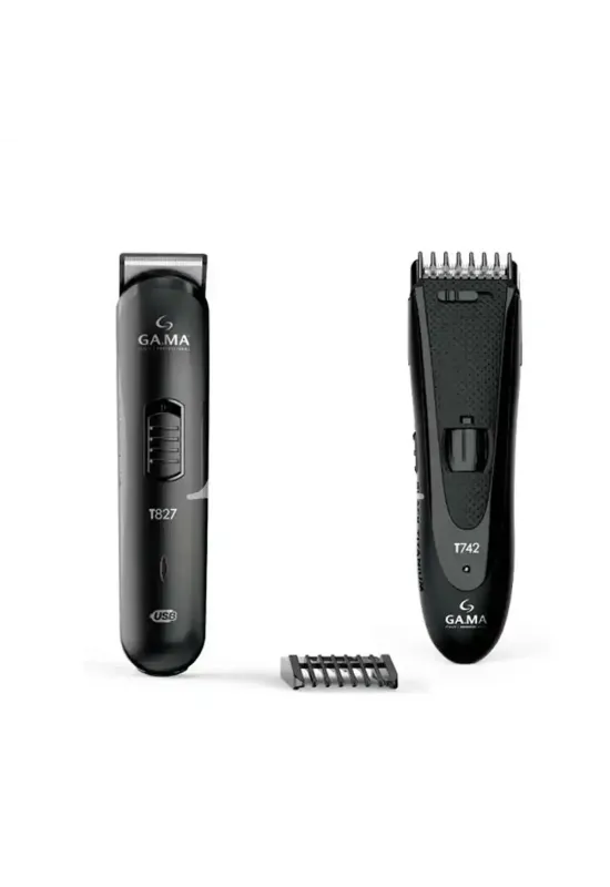 KIT MAQUINA CORTAR CABELO GAMA T747 BLACK TITANIUM USB
