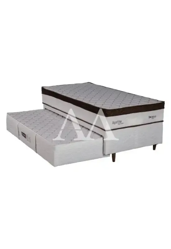 CJ BASE BOX/COLCHAO 88X188X68 DESIGN AGATA MOLAS ENSACADAS C/AUXILIAR