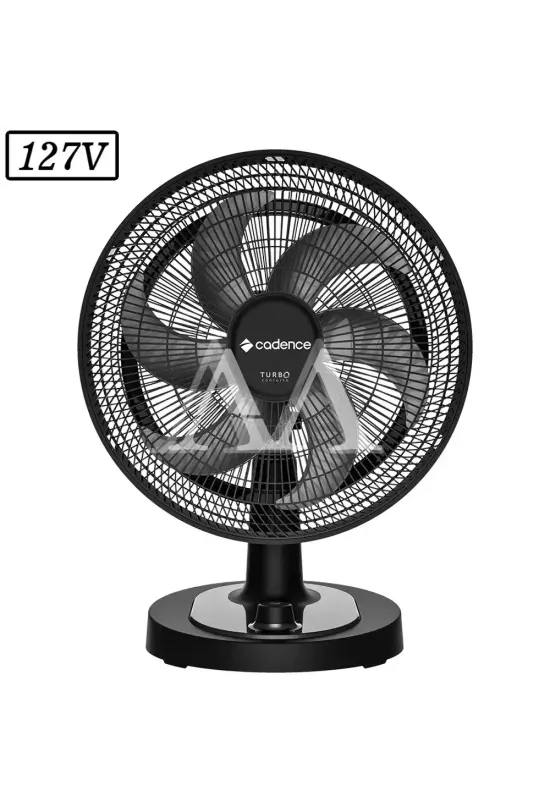 VENTILADOR CADENCE TURBO CONFORTO VTR470 42CM 6 PAS 3 VEL 127V PRETO