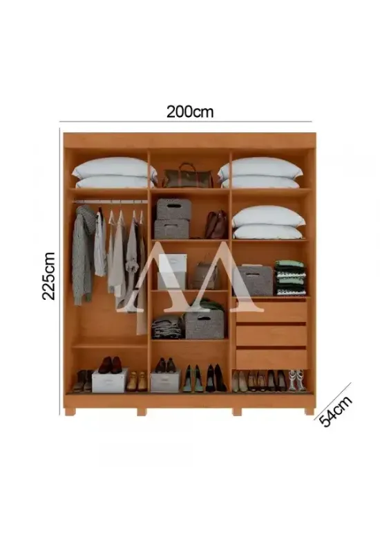 ROUPEIRO 3P. CORRER 3G LOPAS SAION PLUS GLASS C/ESP E C/PES AMENDOA CLEAN/OFF WHITE