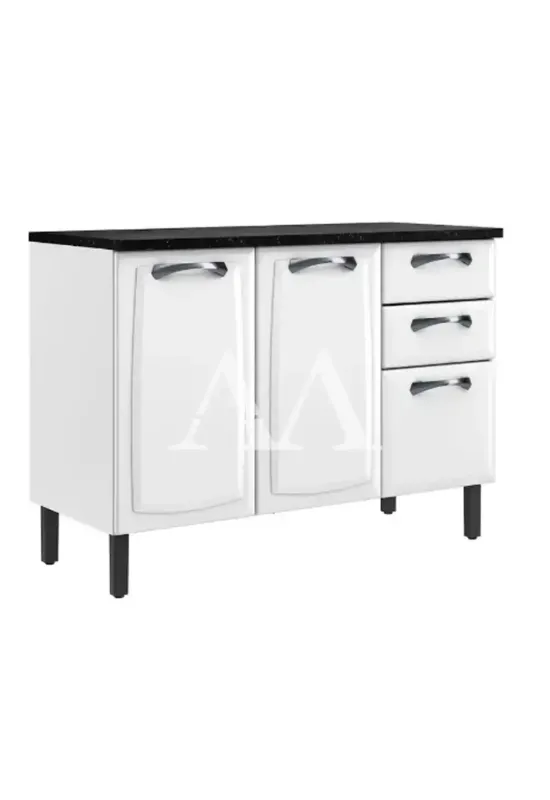 BALCAO ITATIAIA TRIPLO 3P 2G C/ TAMPO NEW PREMIUM 120CM BRANCO 1852