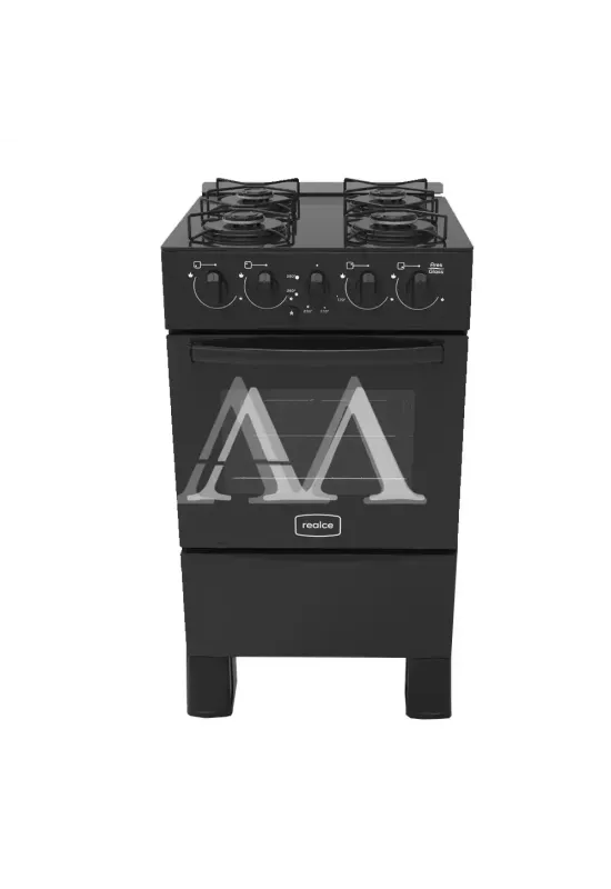 FOGAO 4B REALCE PISO ARES GLASS AUTOMATICO PRETO