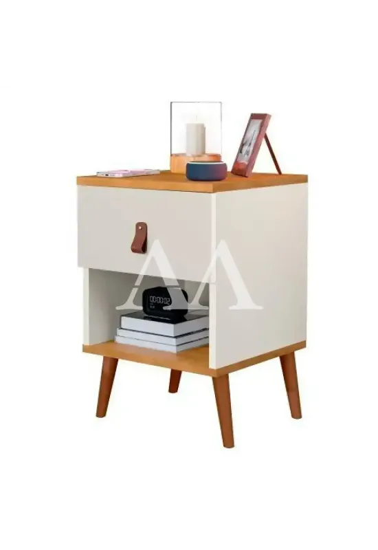 MESA DE CABECEIRA 1G JA LARISSA OFF WHITE/NATURE