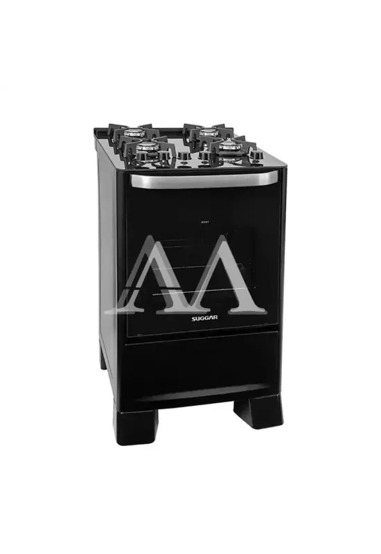 FOGAO 4B SUGGAR PISO BEST GLASS MESA DE VIDRO PRETO