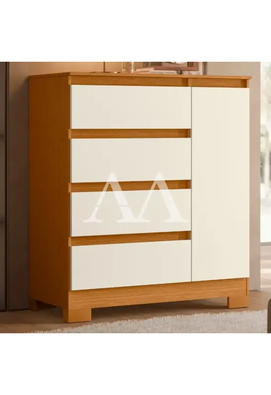 COMODA 4G ALBATROZ OLIMPIA C/SAP CINAMOMO/OFF WHITE