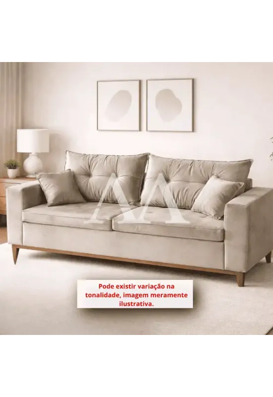 ESTOFADO RG EGITO 1.90 C/PILLOW BEGE ESCURO INCA 16