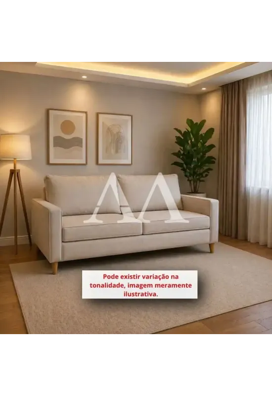 ESTOFADO MALU 3 LUGARES CHANEL CASTOR VELUDO