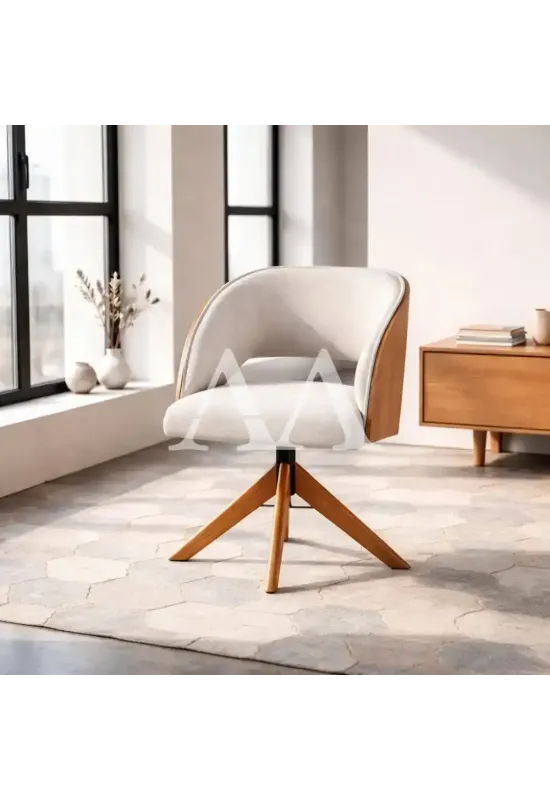 POLTRONA CEL MOVEIS GIRATORIA RAISSA TEC 178 CINAMOMO