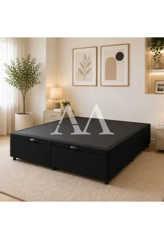 BASE BAU 138X188X38 ULTRABOX SOMMIER ROMA BAU CORANO PRETO