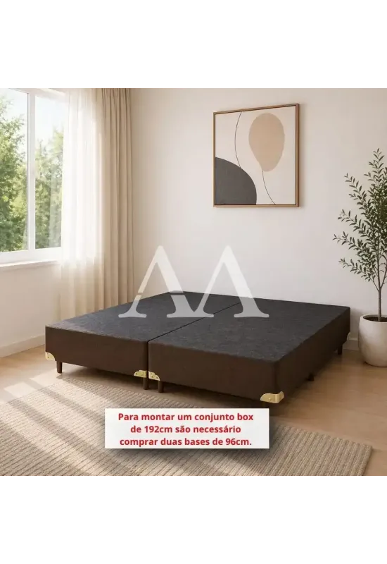 BASE BOX 96X203X30 RECONFLEX SOMIE SUEDE MARROM