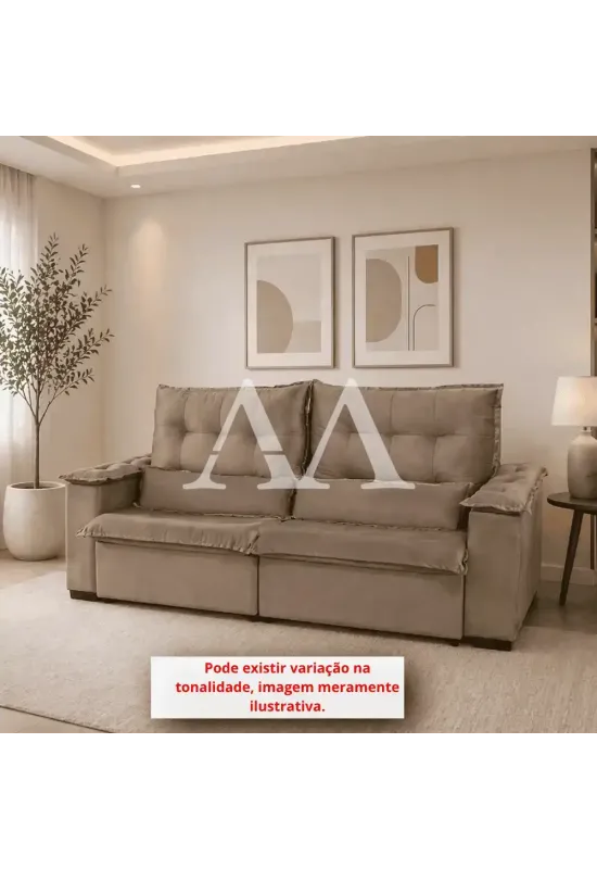 ESTOFADO RG VENEZA RETRATIL 2.20 BEGE ESCURO INCA 16