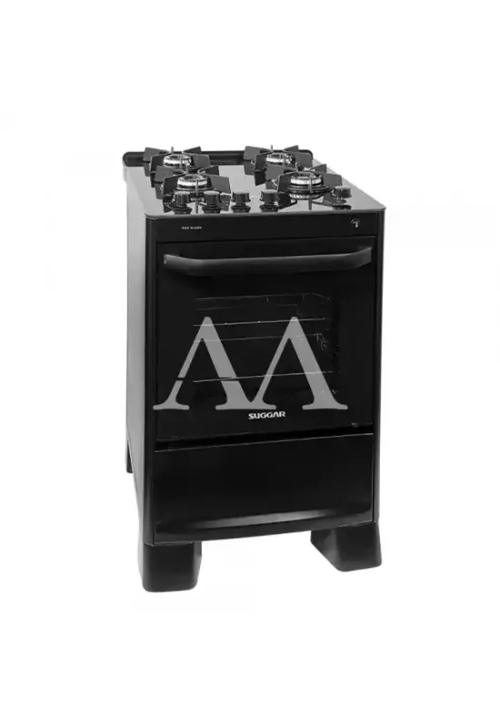 FOGAO 4B SUGGAR PISO MAX GLASS MESA VIDRO PRETO FGVMG410PT