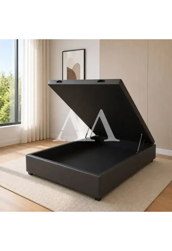 BASE BOX 138X188X39 MEGAFLEX BAU CORINO PRETO