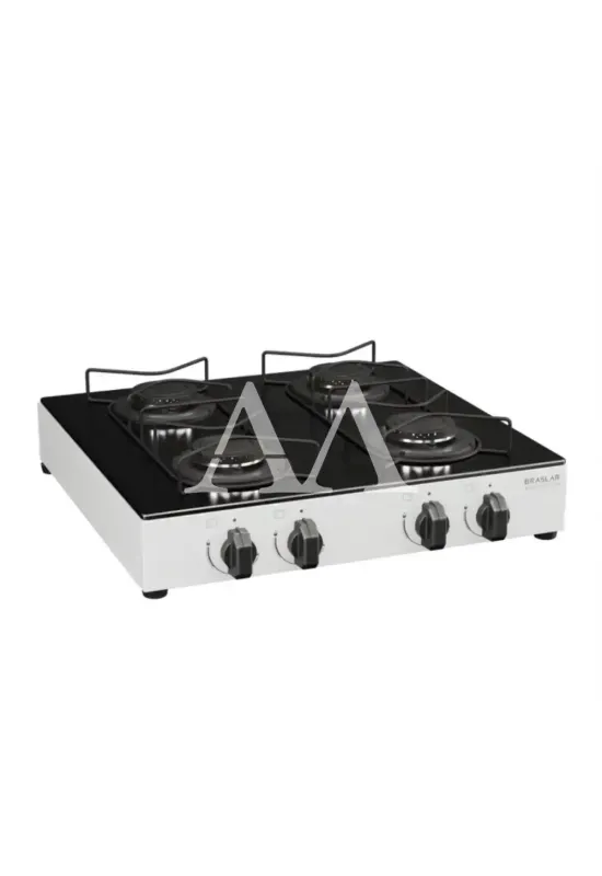 FOGAO 4B BRASLAR COOKTOP ASIATICO GLASS BRANCO