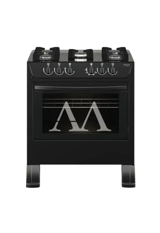 FOGAO 5B BRASLAR CARINA FRONT MESA VIDRO BLACK
