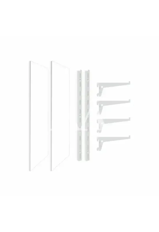 KIT 2 PRATELEIRA BRASFORMA MULTIUSO 60X30 C/TRILHO BRANCO