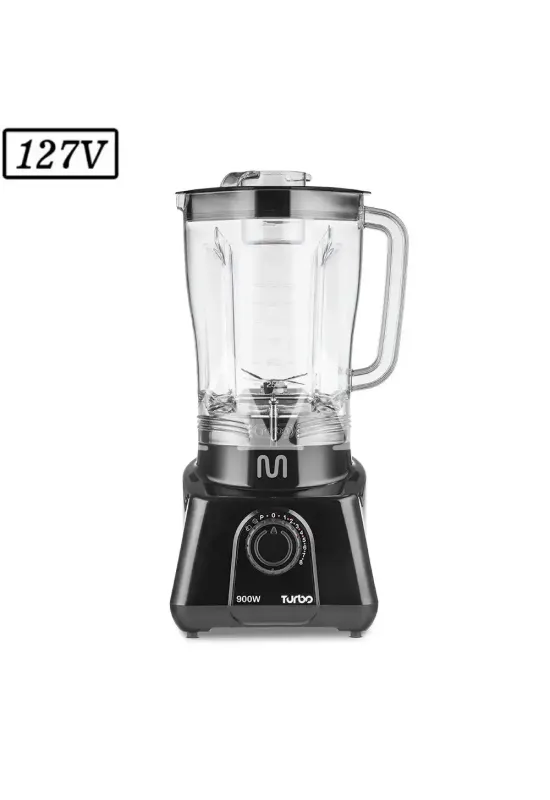 LIQUIDIFICADOR MULTILASER TURBO LQ1101 1100W 12 VEL 127V PRETO