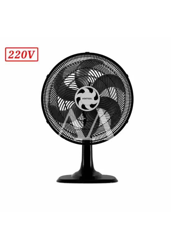 VENTILADOR VENTISOL MESA 40CM 6 PAS 3 VEL 220V PRETO