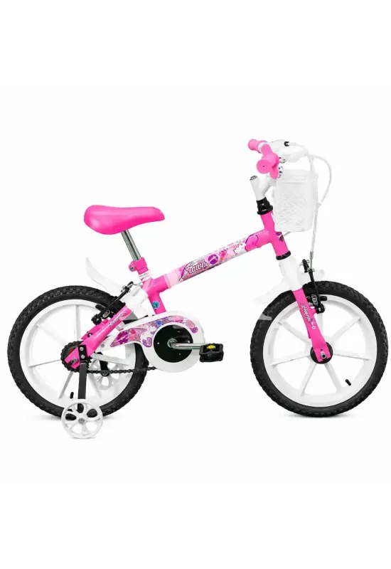 BICICLETA TK3 TRACK PINKY ARO 16 INFANTIL S/MARCHA ROSA/BRANCO