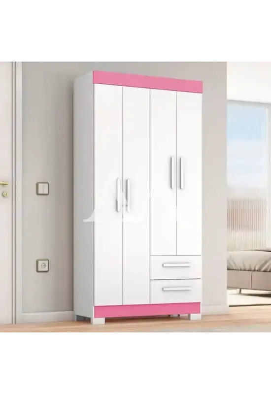ROUPEIRO 4P. ABRIR 2G NOTAVEL NT 6010 BRANCO NEW/ROSA FLEX