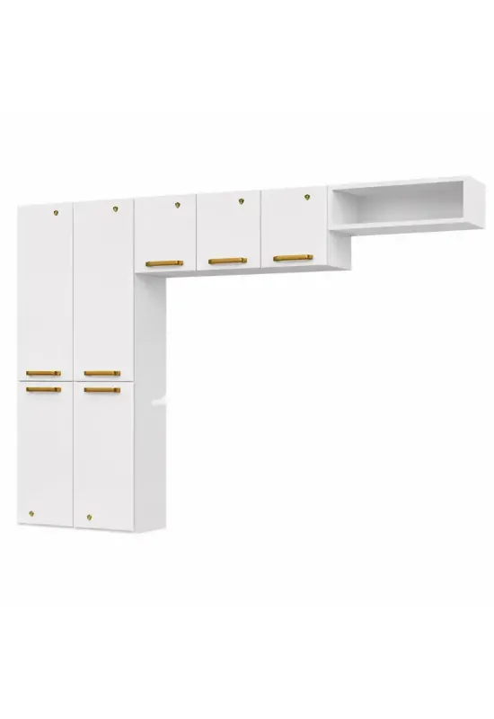 COZINHA TELASUL COMPACTA 09 7P NICHO S/VD DIAMANTE NEW SMART BRANCO 81