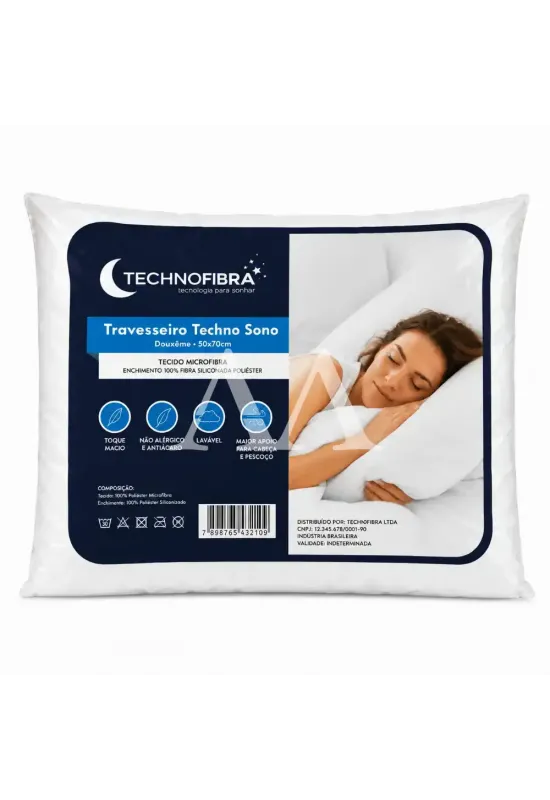 TRAVESSEIRO TECHNOSONO FIBRA 65X45