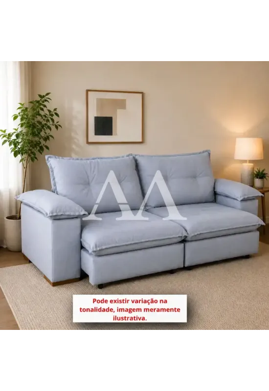 ESTOFADO DESIGN APOLO RETRATIL MARTE CINZA