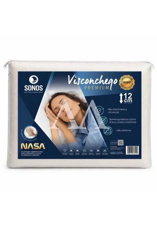 TRAVESSEIRO SONOS VISCONCHEGO PREMIUM 12CM