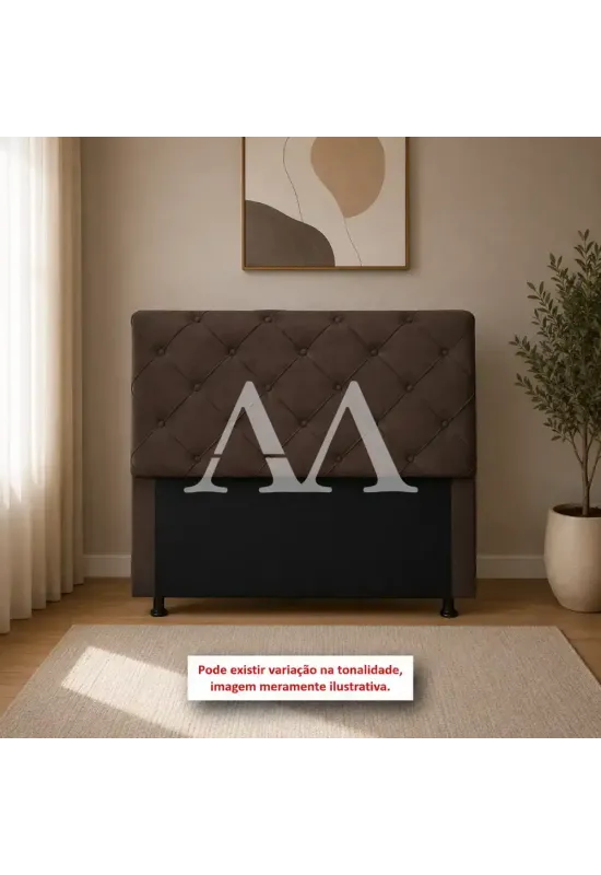 CABECEIRA DE CASAL LIFESPUMA CAPTONE MARROM