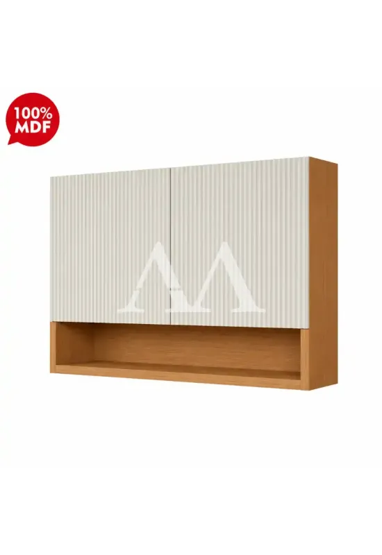 ARMARIO NESHER 2P ABRIR SIMONE MENDES 120CM CARVALHO/GREIGE 500960