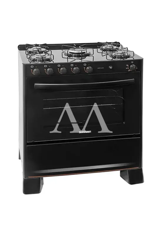 FOGAO 5B SUGGAR PISO COOK GLASS MESA VIDRO PRETO