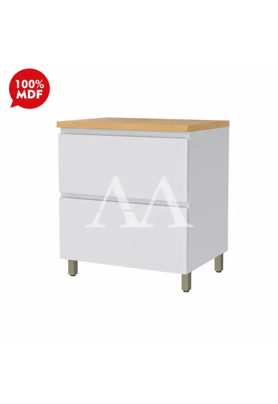 BALCAO NESHER 1P 1G RAINHA 80CM BRANCO/NATURE 500691