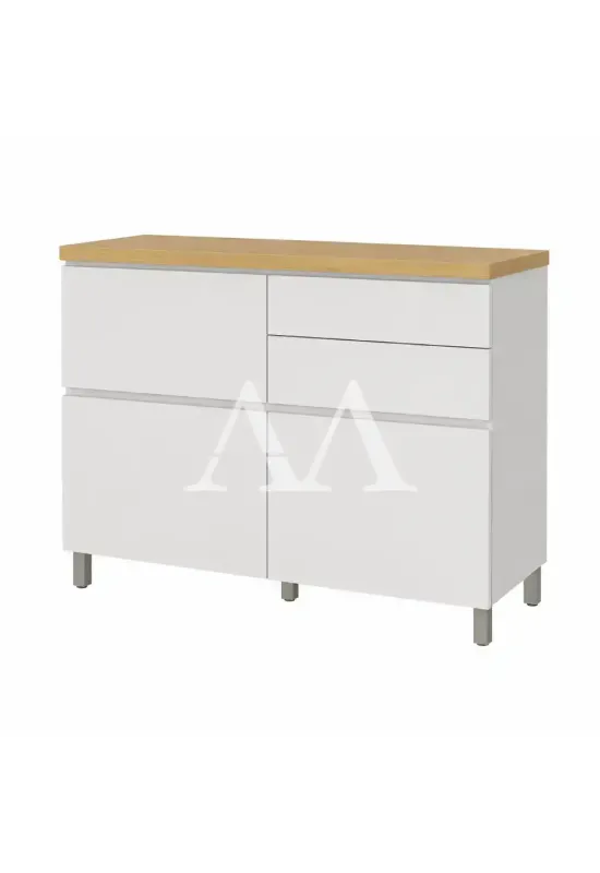 BALCAO NESHER 1P 4G RAINHA 120CM BRANCO/NATURE 500692