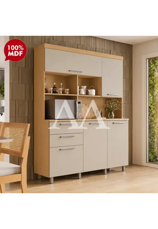 KIT 5P 2G NESHER NOBREZA 160CM CARVALHO/GREIGE 500973