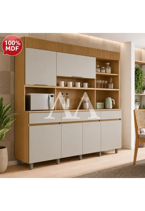 KIT 6P 3G NESHER REALEZA 220CM CARVALHO/GREIGE 500972