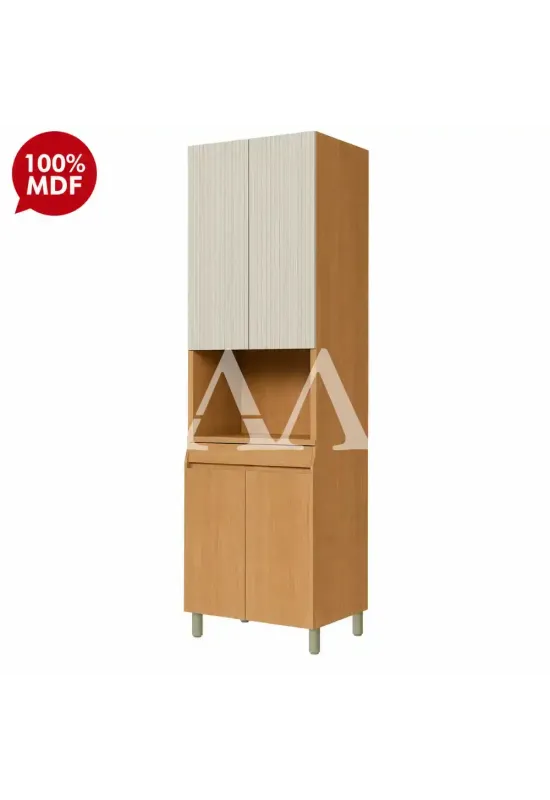 PANELEIRO NESHER 4P 1G SIMONE MENDES 70CM CARVALHO/GREIGE 500959