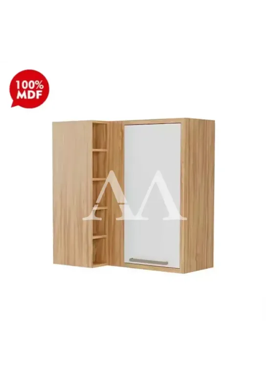 ARMARIO RONIPA CANTO 1P ABRIR SYRAH 80CM AMENDOA/BRANCO