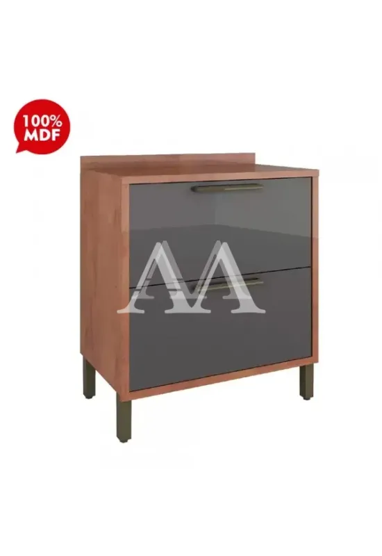 BALCAO RONIPA 1P 1G SYRAH 80CM CASTANHO / CHUMBO