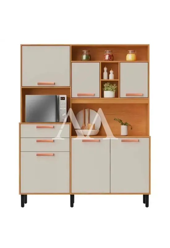 KIT 6P 2G ITATIAIA NAPOLES 160CM CINAMOMO/OFF WHITE 1804