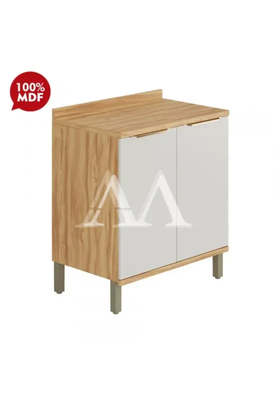 BALCAO RONIPA 2P ABRIR SAUVIGNON 80CM AMENDOA/OFF WHITE