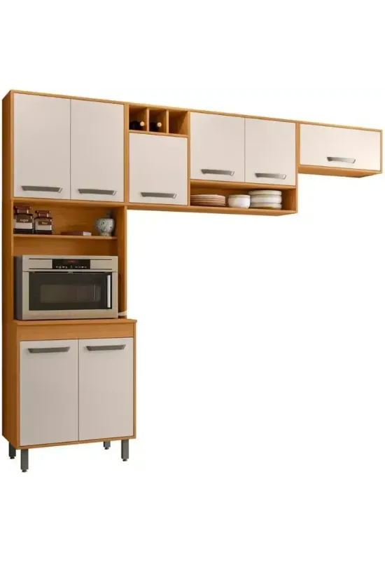 COZINHA POLIMAN COMPACTA MALTA FREIJO/OFF ACETINADO