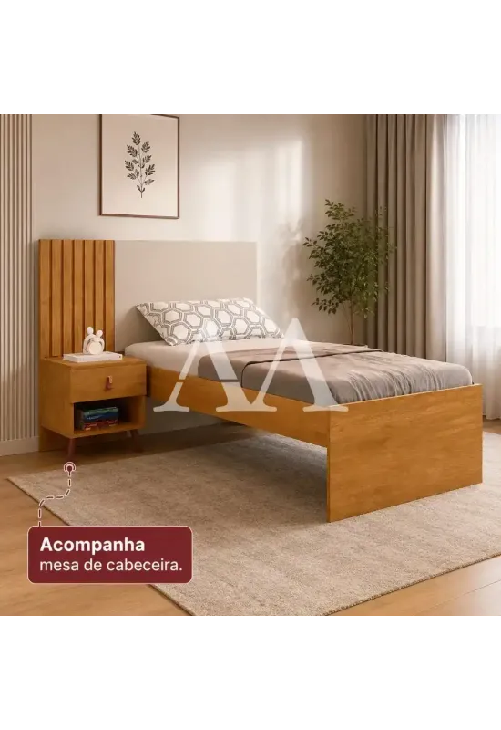 CAMA JA SOLTEIRO LADY NATURE/OFF WHITE