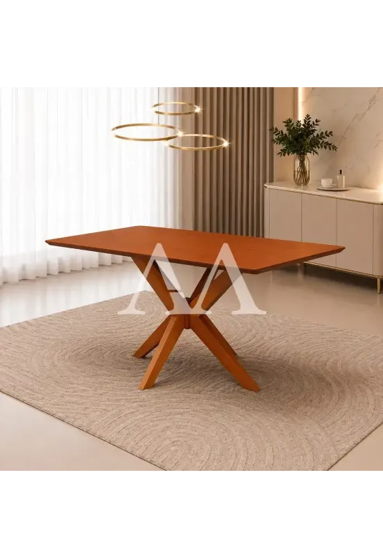 MESA AGN ANNA RETANGULAR 116X80 TAMPO LAMINADO MADEIRA