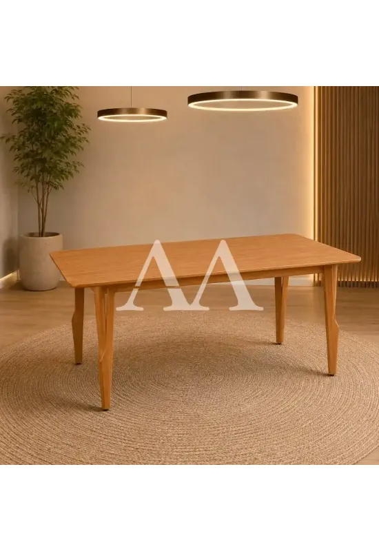 MESA ART ASSENTOS SIENA RETANGULAR 180X90 S/VDO MEL/AMADEIRADO